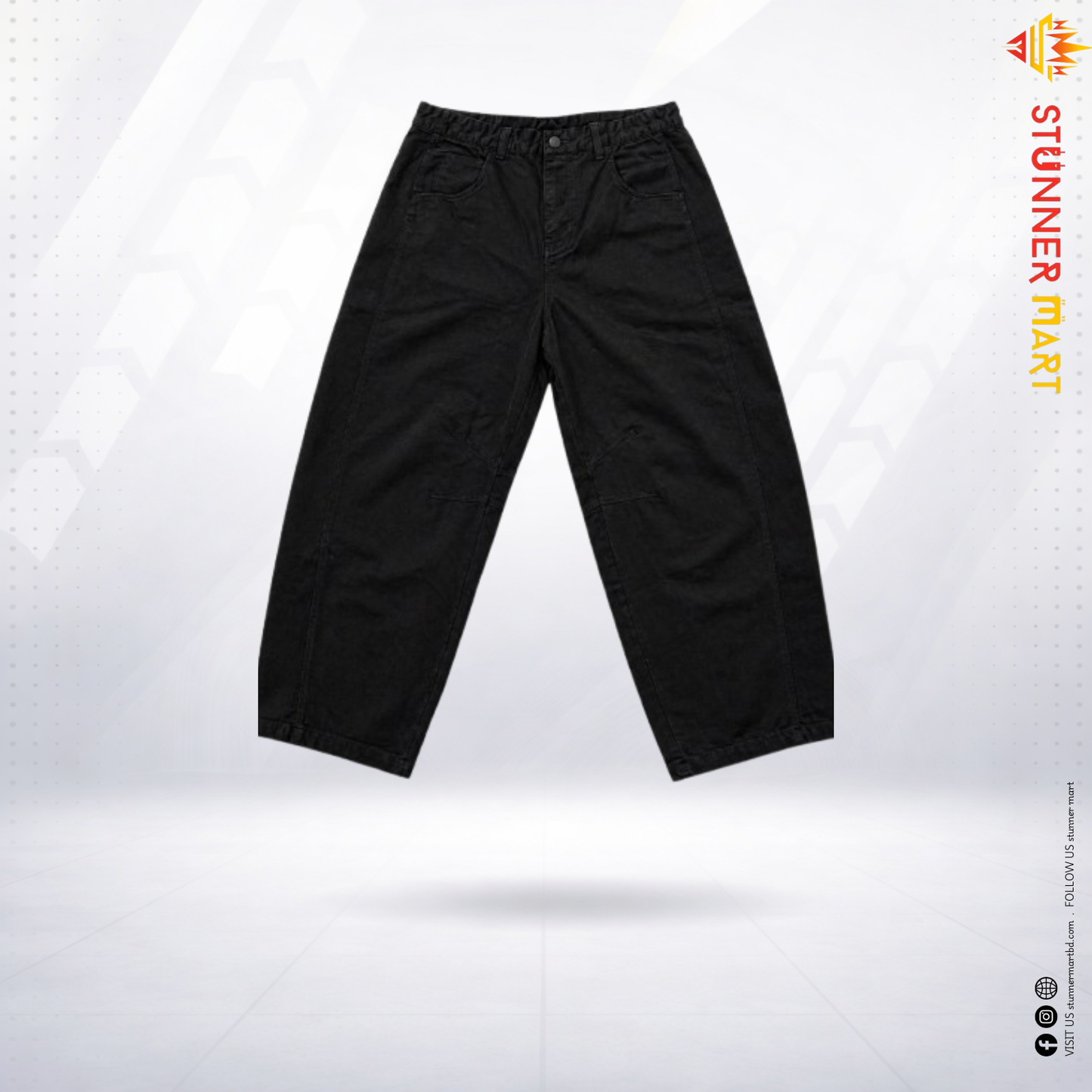 Urban Core Baggy Pants – Premium Black Edition