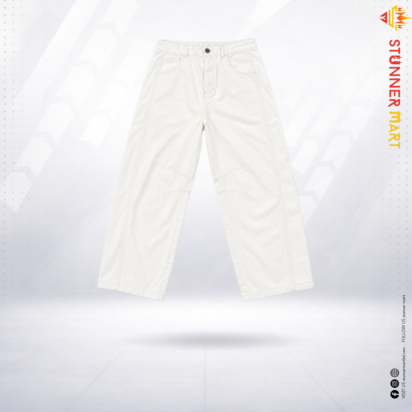 Ivory Core Baggy Pants – Premium Off White Edition
