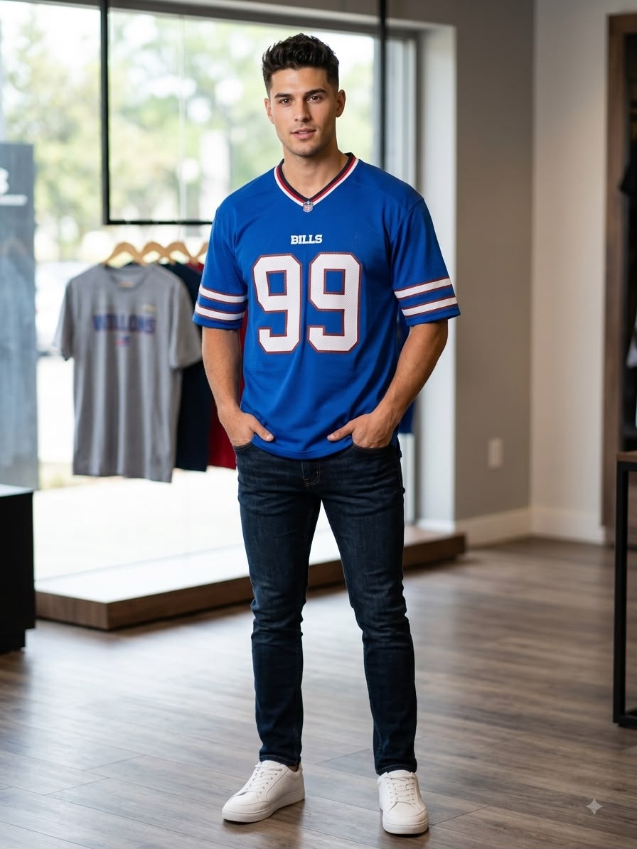 Royal Blue NFL Jersey #99 – Premium Sports Jersey