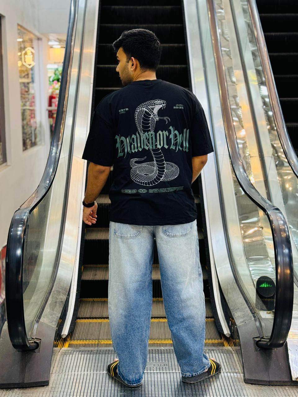 Black Oversized Drop Shoulder Tee + Duty Washed Baggy Pant – Just 1000 Tk!