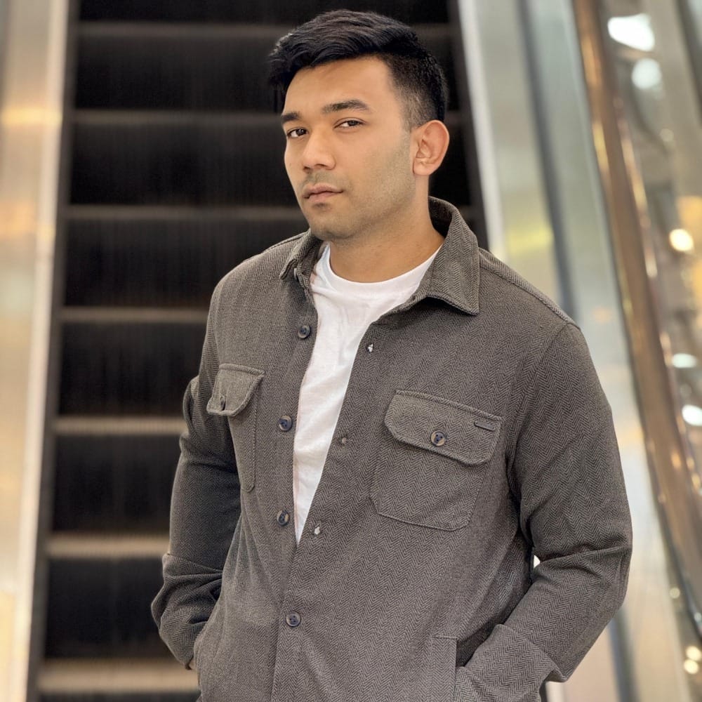 Mens Premium Urban Overshirt - Charcoal Grey