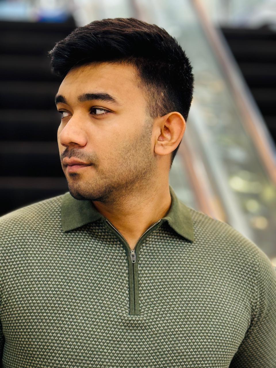 Men’s Premium Textured Knit Polo – Olive Green | Stunner Mart