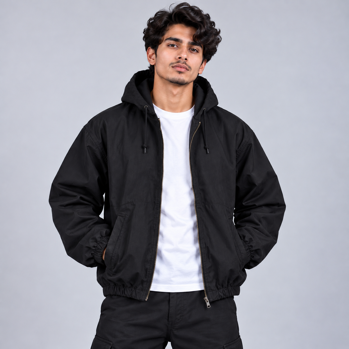 Shadow Black Hooded Jacket