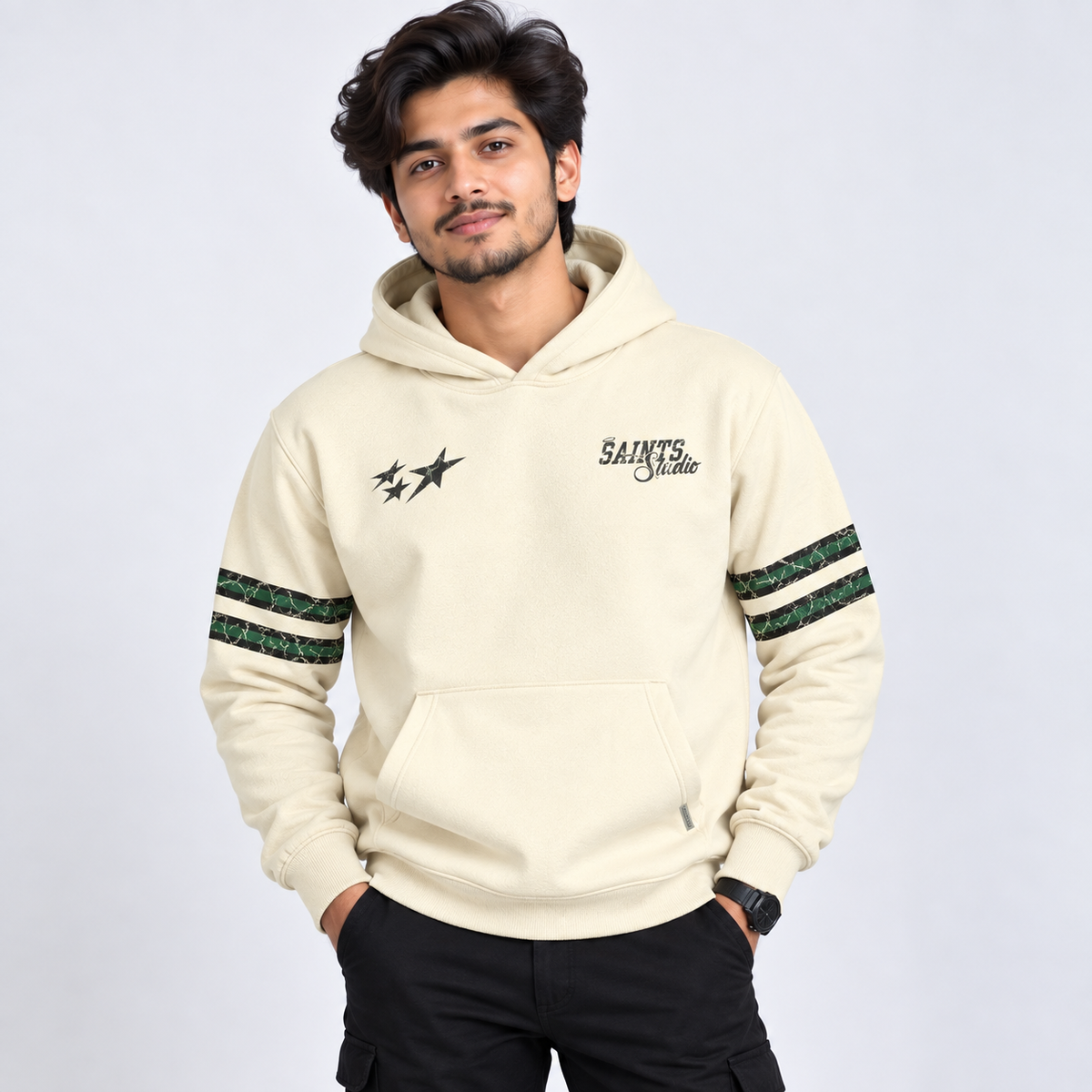 Ivory Saints Street Hoodie