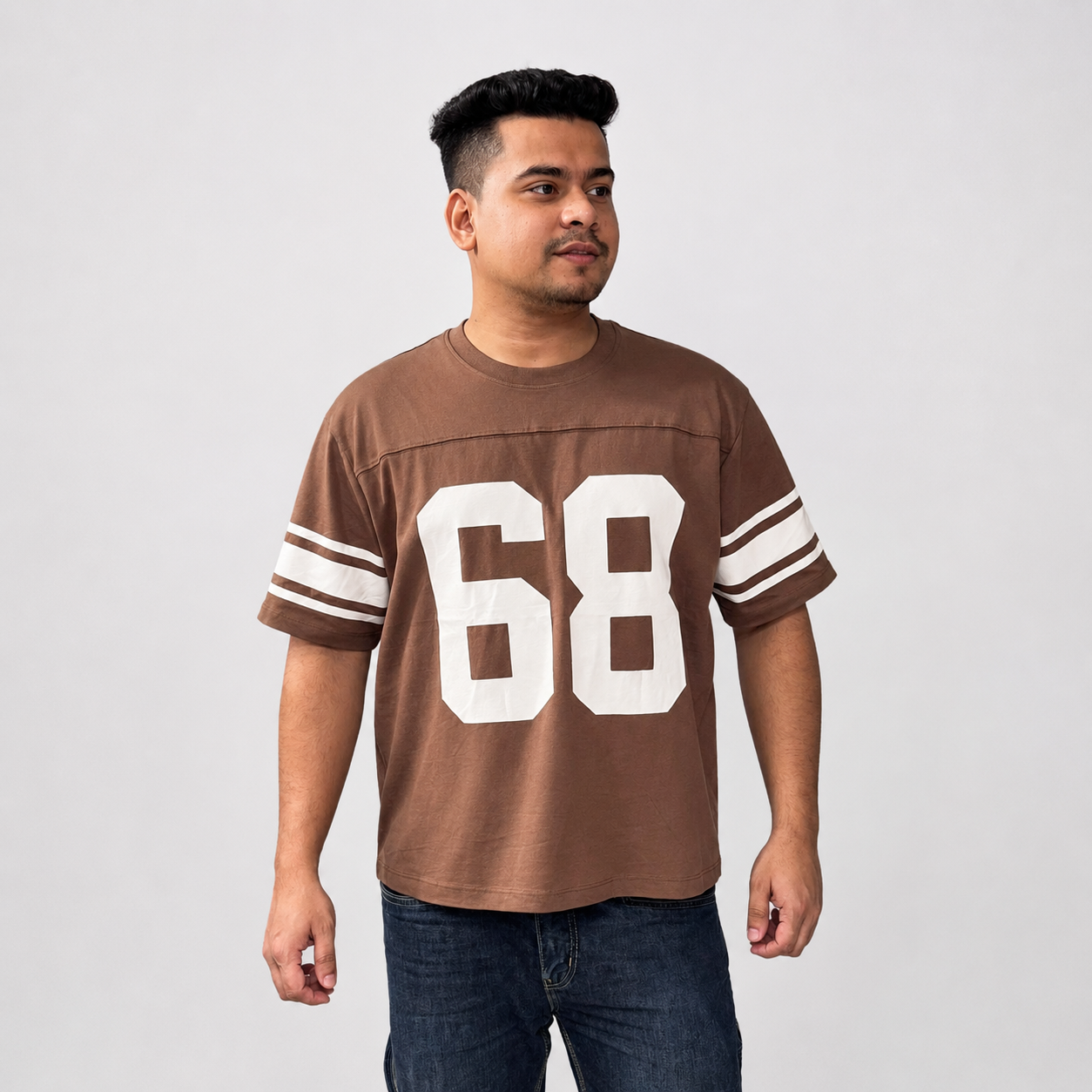 Brown Varsity Oversized Tee
