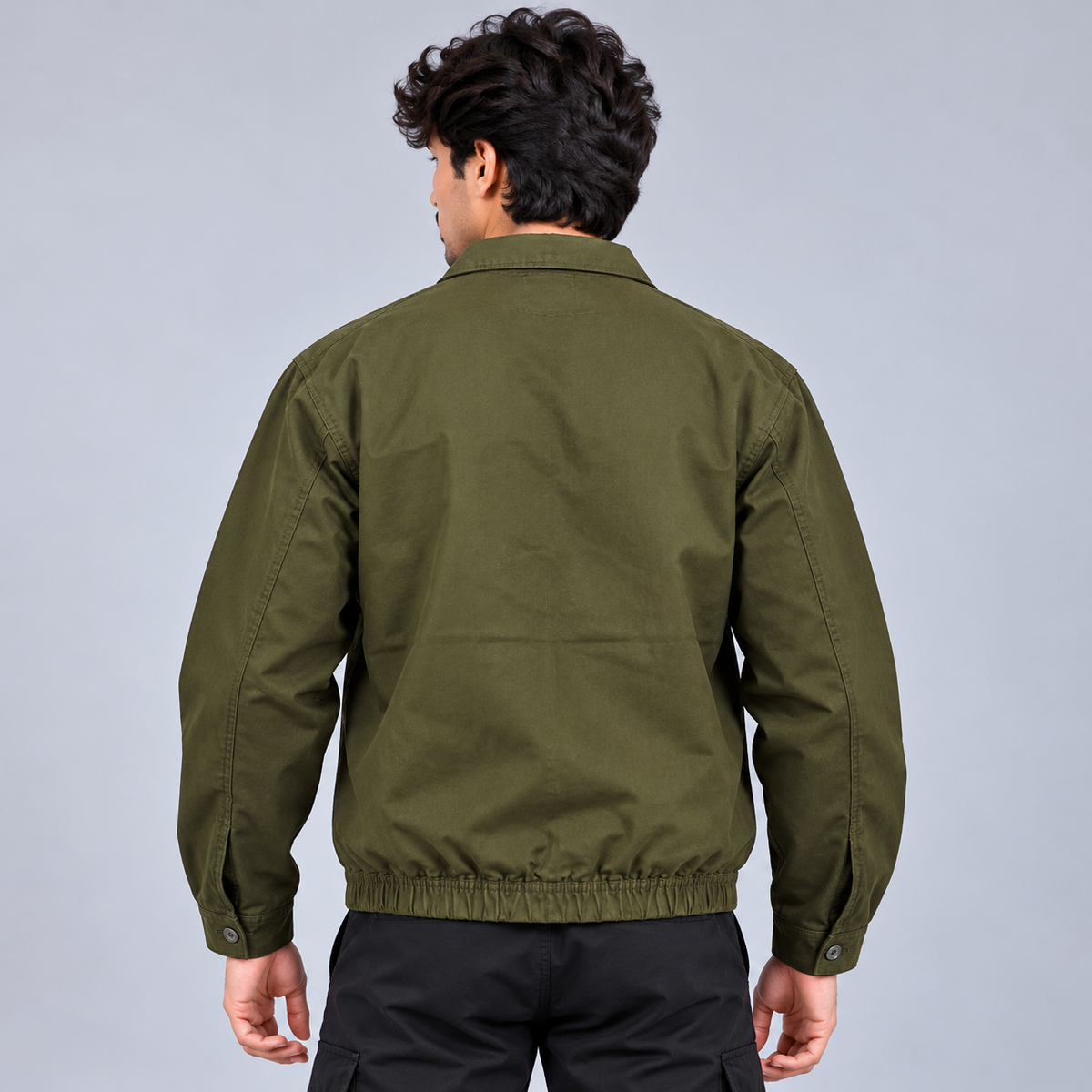 Olive Shadow Harrington Jacket