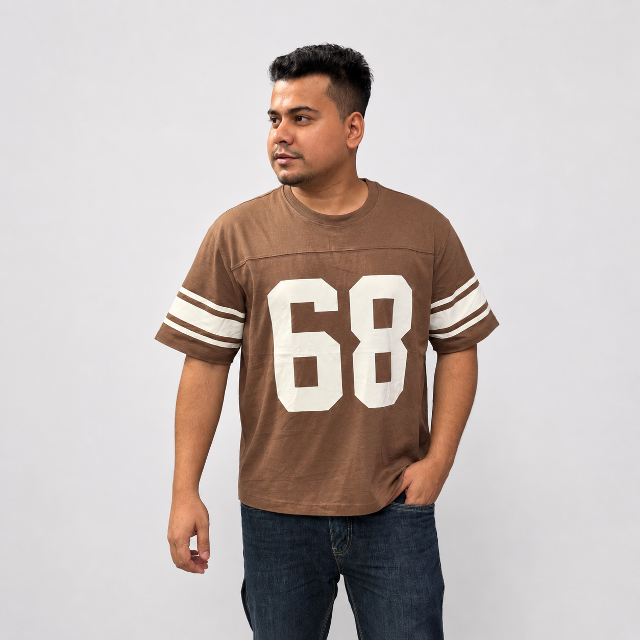 Brown Varsity Oversized Tee