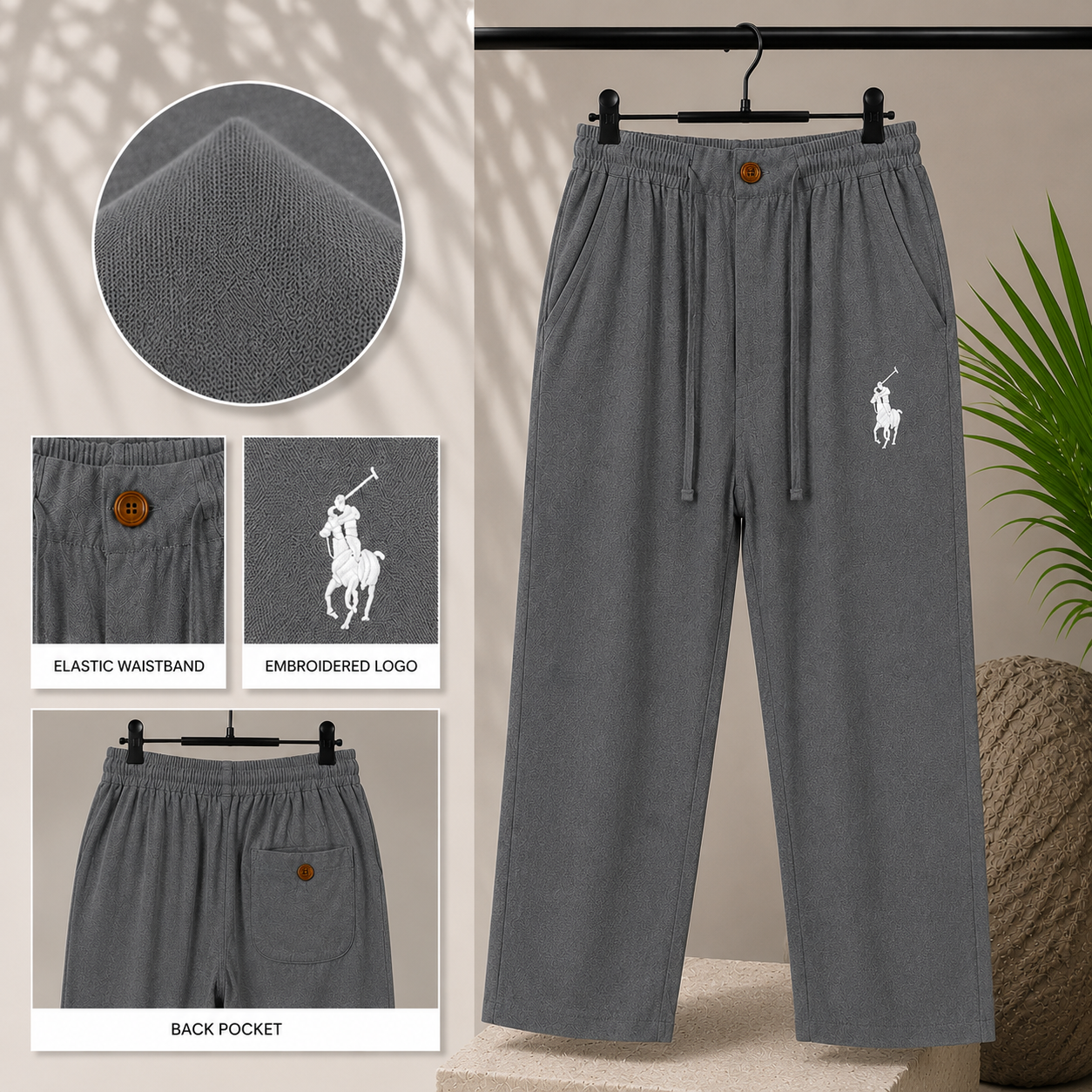 Stunner Elite Ralph Lauren Remi Cotton Trouser - Ash Grey