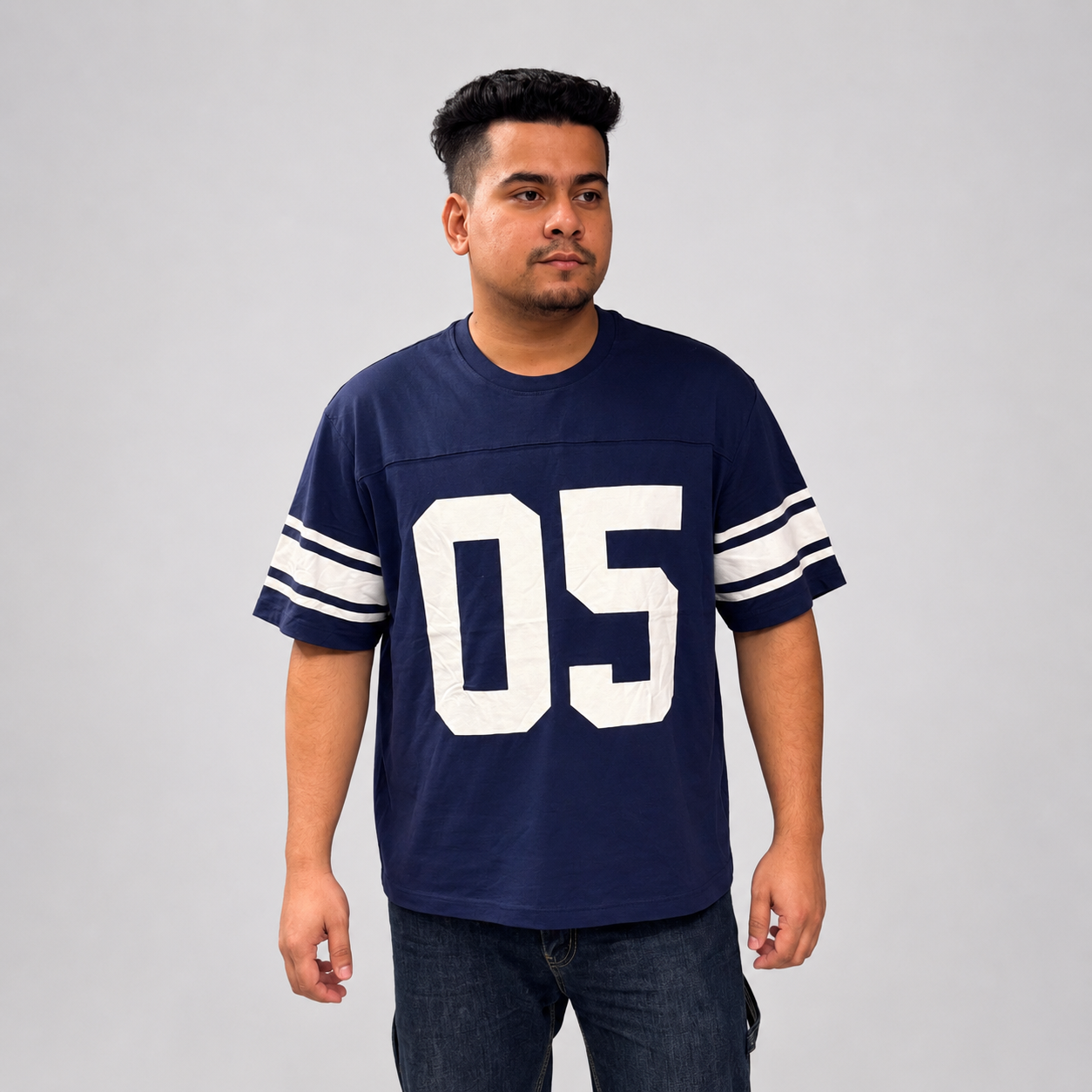 Royal Blue Varsity Oversized Tee