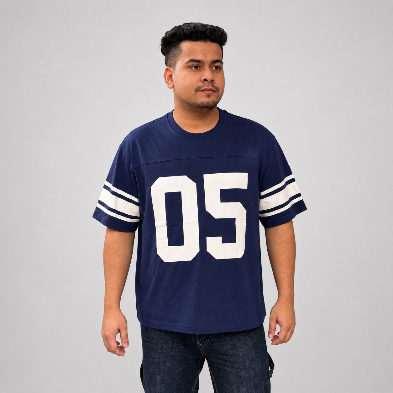 Royal Blue Varsity Oversized Tee