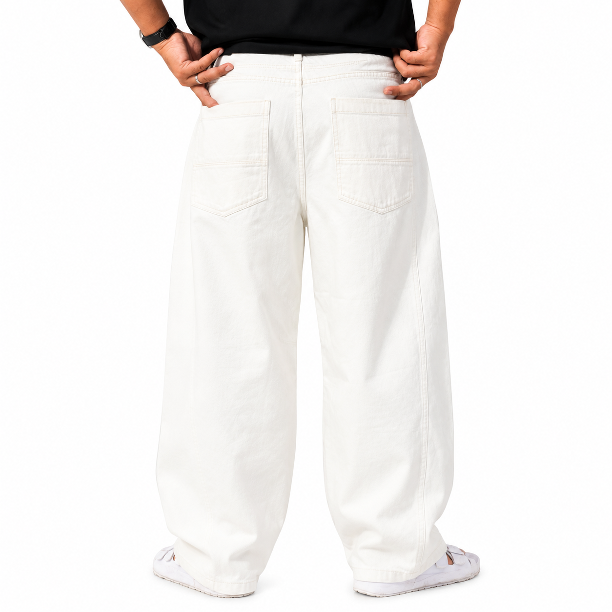 Ivory Core Baggy Pants – Premium Off White Edition