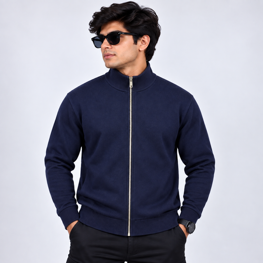 Midnight Navy Zip Jacket