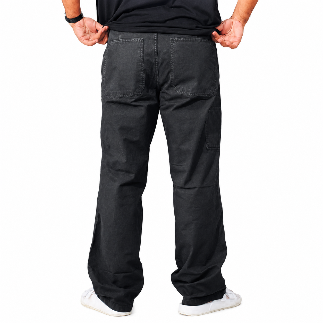 Carpenter Style Casual Pants – Black
