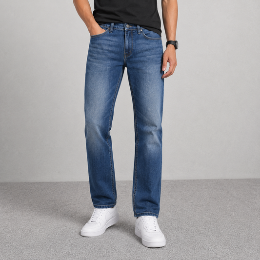 Slim Bootcut Frost Blue Denim Pant