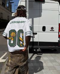 Saints Studios Tiger Graphic Soccer Jersey – Oversized Off White Streetwear Jersey for Men
